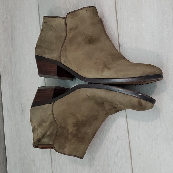 Sam Edelman Petty Green Womens Suede Heels Boots shoes sz 8 - Picture 8 of 13